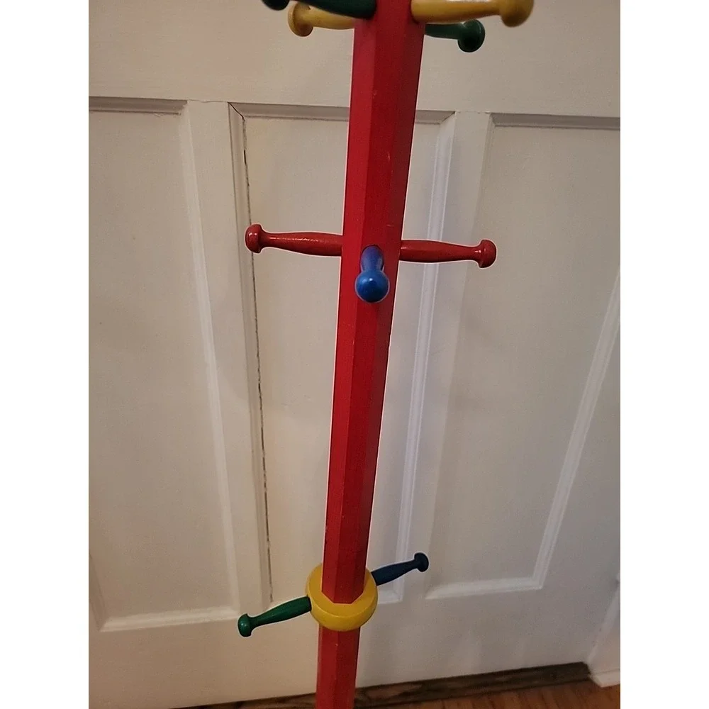 Rare 1980's Pierre Sala Art Deco Pencil Memphis Style Coat Rack. Colorful